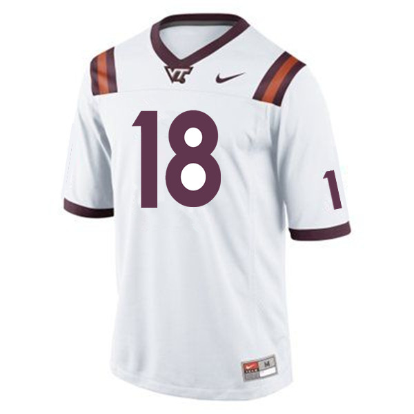 Men #18 Chase Mummau Virginia Tech Hokies College Football Jerseys Sale-Maroon